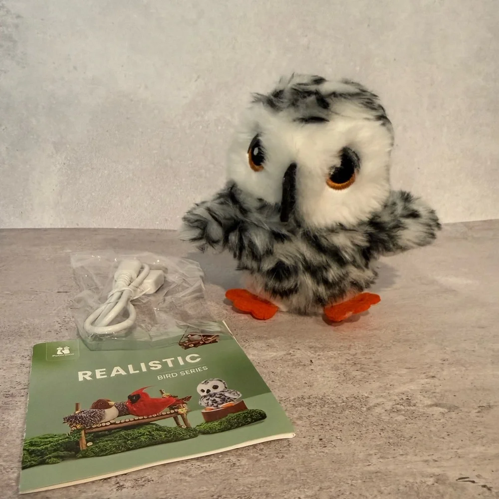 Flapping Owl Cat Toy - Blue and White